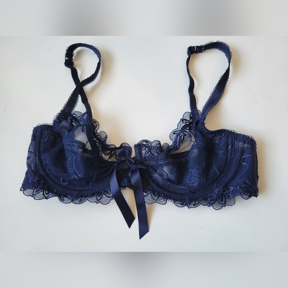 Unbranded Blue Lace Bra EU 75C US 34B? - Picture 1 of 5